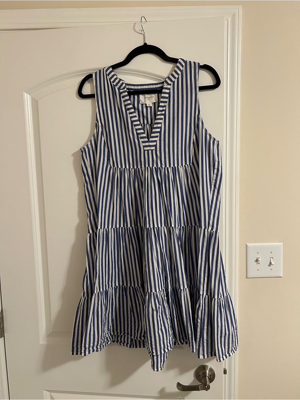 Tuckernuck l Blue and White Striped Tiered Sundress